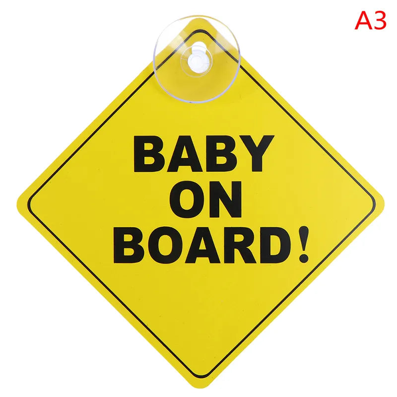 Baby On Board Safety Sign Suction Cup
