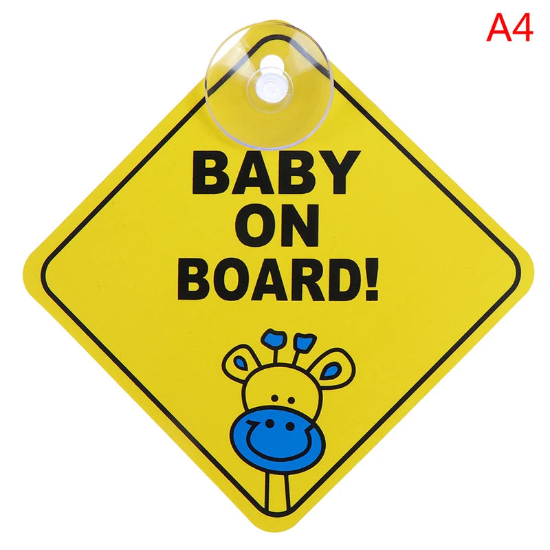 Baby On Board Safety Sign Suction Cup